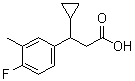 beta-Cyclopropyl-4-fluoro-3-methylbenzenepropanoic acid molecular structure (CAS 1017330-08-3)
