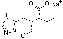 [R-(R*,R*)]-alpha-Ethyl-beta-(hydroxymethyl)-1-methyl-1H-imidazole-5-butanoic acid monosodium salt molecular structure (CAS 101769-87-3)