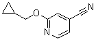 structure of CAS# 1019568-08-1, 2-(Cyclopropylmethoxy)-4-pyridinecarbonitrile