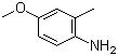 structure of CAS# 102-50-1, 4-Methoxy-2-methylaniline;2-Methyl-4-methoxybenzenamine; 2-Methyl-p-anisidine