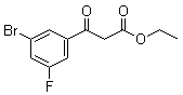 structure of CAS# 1020058-44-9, 3-Bromo-5-fluoro-beta-oxobenzenepropanoic acid ethyl ester