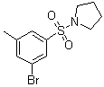 结构式 CAS# 1020252-96-3, 1-[(3-溴-5-甲基苯基)磺酰基]吡咯烷