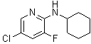 结构式 CAS# 1020253-24-0, 5-氯-N-环己基-3-氟-2-吡啶胺