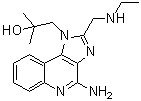 structure of CAS# 1020412-43-4, 4-Amino-2-[(ethylamino)methyl]-alpha,alpha-dimethyl-1H-imidazo[4,5-c]quinoline-1-ethanol;Gardiquimod