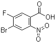 结构式 CAS# 1020717-99-0, 4-溴-5-氟-2-硝基苯甲酸