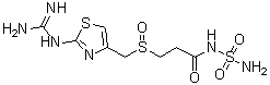 3-[[[2-[(Aminoiminomethyl)amino]-4-thiazolyl]methyl]sulfinyl]-N-(aminosulfonyl)propanamide molecular structure (CAS 1020719-36-1)