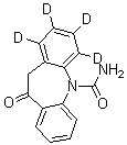 10,11-二氢-10-氧代-5H-1,2,3,4-四氘代二苯并[b,f]氮杂卓-5-甲酰胺分子结构 (CAS 1020719-71-4)