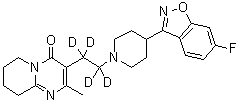 3-[2-[4-(6-Fluoro-1,2-benzisoxazol-3-yl)-1-piperidinyl]ethyl-1,1,2,2-d<sub>4</sub>]-6,7,8,9-tetrahydro-2-methyl-4H-pyrido[1,2-a]pyrimidin-4-one molecular structure (CAS 1020719-76-9)