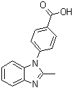 结构式 CAS# 1021144-32-0, 4-(2-甲基苯并咪唑-1-基)苯甲酸