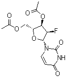 结构式 CAS# 10212-13-2, 3',5'-二-O-乙酰基-2'-脱氧-2'-氟尿苷