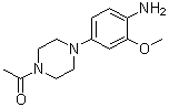 结构式 CAS# 1021426-42-5, 4-(4-乙酰基-1-哌嗪基)-2-(甲氧基)苯胺
