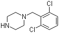 结构式 CAS# 102292-50-2, 1-(2,6-二氯苄基)哌嗪