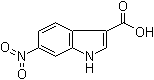 结构式 CAS# 10242-03-2, 6-硝基-1H-吲哚-3-羧酸
