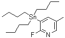 结构式 CAS# 1025745-87-2, 2-氟-5-甲基-3-(三丁基锡烷基)吡啶