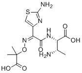 structure of CAS# 102586-36-7, Aztreonam USP Related Compound B;Open-ring desulfated aztreonam;(2S,3S)-3-amino-2-[[(2Z)-2-(2-amino-1,3-thiazol-4-yl)-2-(2-carboxypropan-2-yloxyimino)acetyl]amino]butanoic acid