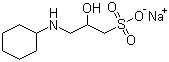 结构式 CAS# 102601-34-3, 3-(环己氨基)-2-羟基-1-丙磺酸钠盐; CAPSO 单钠盐