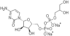 结构式 CAS# 102601-56-9, 胞苷-5'-二磷酸甘油酯二钠盐