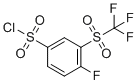 structure of CAS# 1027345-07-8, 4-Fluoro-3-(trifluoromethylsulfonyl)benzenesulfonyl chloride