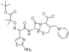 头孢他啶叔丁酯分子结构 (CAS 102772-66-7)