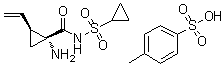 结构式 CAS# 1028252-16-5, (1R,2S)-1-氨基-N-(环丙基磺酰基)-2-乙烯基环丙烷甲酰胺对甲苯磺酸盐