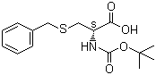 结构式 CAS# 102830-49-9, N-(叔丁氧羰基)-S-(苯基甲基)-D-半胱氨酸