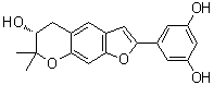 structure of CAS# 102841-46-3, Moracin P;5-[(6R)-6,7-Dihydro-6-hydroxy-7,7-dimethyl-5H-furo[3,2-g][1]benzopyran-2-yl]-1,3-benzenediol