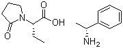 (S)-alpha-Ethyl-2-oxo-1-pyrrolidineacetic acid (R)-alpha-methylbenzenemethanamine salt molecular structure (CAS 102916-46-1)