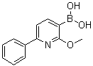 结构式 CAS# 1029654-26-9, (2-甲氧基-6-苯基吡啶-3-基)硼酸