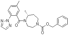 structure of CAS# 1030377-31-1, Benzyl (5R)-5-methyl-4-[5-methyl-2-(2H-1,2,3-triazol-2-yl)benzoyl]-1,4-diazepane-1-carboxylate