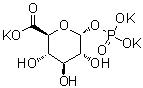 alpha-D-Glucopyranuronic acid 1-(dihydrogen phosphate) tripotassium salt molecular structure (CAS 103213-29-2)