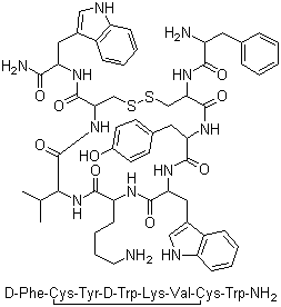 结构式 CAS# 103222-11-3, 伐普肽