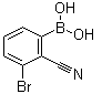 structure of CAS# 1032231-32-5, 3-Bromo-2-cyanophenylboronic acid