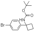结构式 CAS# 1032350-06-3, [1-(4-溴苯基)环丁基]氨基甲酸叔丁酯