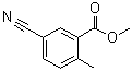 structure of CAS# 103261-68-3, 5-Cyano-2-methylbenzoic acid methyl ester;Methyl 5-cyano-2-methylbenzoate