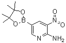 结构式 CAS# 1032758-80-7, 6-氨基-5-硝基吡啶-3-硼酸频哪醇酯