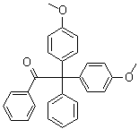 2,2-二(4-甲氧基苯基)-1,2-二苯基乙酮分子结构 (CAS 103281-33-0)