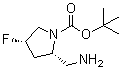 结构式 CAS# 1033245-12-3, (2S,4S)-2-(氨基甲基)-4-氟吡咯烷-1-羧酸叔丁酯