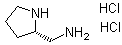 (S)-2-吡咯烷甲胺二盐酸盐分子结构 (CAS 103382-84-9)