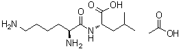 L-Lysyl-L-leucine monoacetate molecular structure (CAS 103404-72-4)