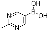 structure of CAS# 1034924-06-5, (2-Methylpyrimidin-5-yl)boronic acid;B-(2-Methyl-5-pyrimidinyl)boronic acid