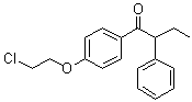 structure of CAS# 103628-22-4, 1-[4-(2-Chloroethoxy)phenyl]-2-phenyl-1-butanone