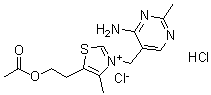 Thiamine acetate hydrochloride molecular structure (CAS 1037-29-2)