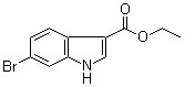 structure of CAS# 103858-55-5, 6-Bromoindole-3-carboxylic acid ethyl ester