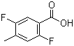 structure of CAS# 103877-80-1, 2,5-Difluoro-4-methylbenzoic acid