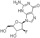9-(2-Deoxy-2-fluoroarabinofuranosyl)guanine molecular structure (CAS 103884-98-6)