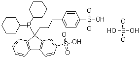 9-(Dicyclohexylphosphino)-9-[3-(4-sulfophenyl)propyl]-9H-fluorene-2-sulfonic acid sulfate (1:1) molecular structure (CAS 1039775-34-2)
