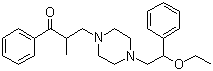 结构式 CAS# 10402-90-1, 依普拉酮; 双苯哌丙酮; 苯丙哌酮; 1-(2-苯基-2-乙氧基)乙基-4-(2-苯甲酰基)丙基哌嗪