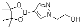 structure of CAS# 1040377-08-9, 1-(2-Hydroxyethyl)-1H-pyrazole-4-boronic acid pinacol ester;2-[4-(4,4,5,5-Tetramethyl-[1,3,2]dioxaborolan-2-yl)pyrazol-1-yl]ethanol