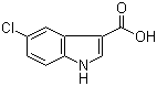 结构式 CAS# 10406-05-0, 5-氯吲哚-3-羧酸