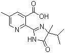 structure of CAS# 104098-48-8, Imazameth;(+/-)-2-(4,5-Dihydro-4-methyl-4-(1-methylethyl)-5-oxo-1H-imidazol-2-yl)-5-methyl-3-pyridinecarboxylic acid
